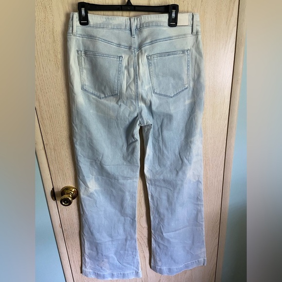 PAIGE Leenah Jeans High Rise Wide Leg Broadway Distressed Light Wash Size 32 - Picture 5 of 11